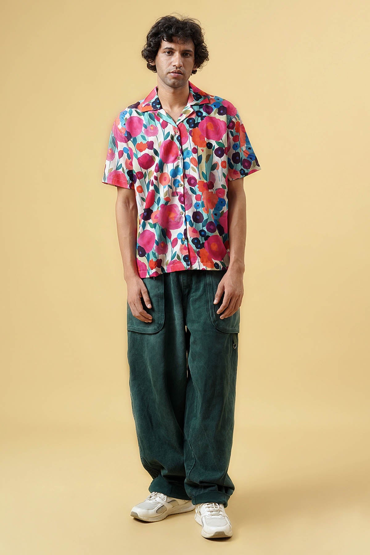 Multicolor Floral Pattern Shirt For Men ScrollnShops